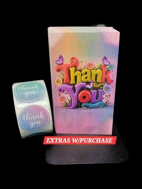 550ct. 50ct. Thank You Cards/ 500ct. Ty Stickers/Bonus 3 Random Polymailers